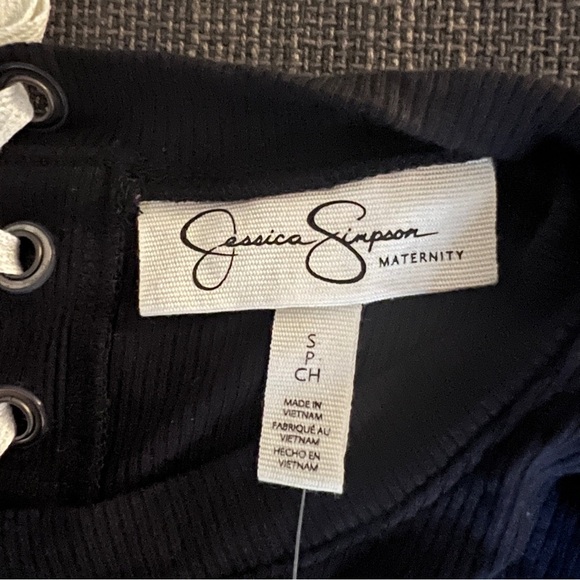 Jessica Simpson Black Maternity Maxi Dress NWT Size Small - Picture 8 of 11